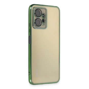 Mey İthalat®   Redmi Note 12 4G Kılıf  Lensli Silikon - Yeşil