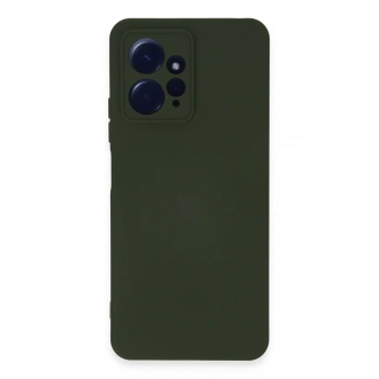 Mey İthalat®   Redmi Note 12 4G Kılıf Nano içi Kadife Silikon - Koyu Yeşil