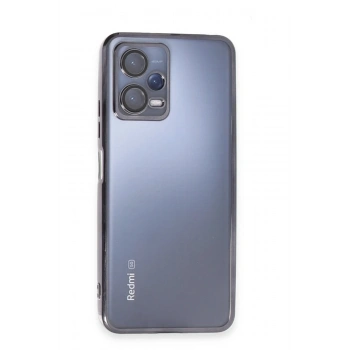 Mey İthalat®   Redmi Note 12 5G Kılıf  Lensli Silikon - Siyah