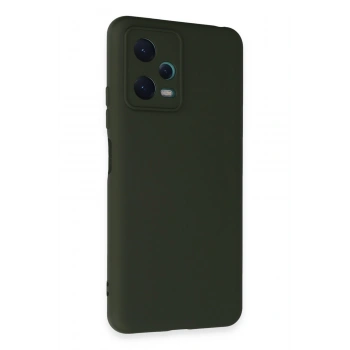 Mey İthalat®   Redmi Note 12 5G Kılıf Nano içi Kadife Silikon - Koyu Yeşil