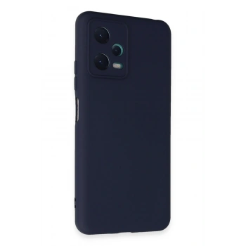 Mey İthalat®   Redmi Note 12 5G Kılıf Nano içi Kadife Silikon - Lacivert