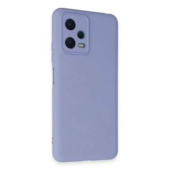 Mey İthalat®   Redmi Note 12 5G Kılıf Nano içi Kadife Silikon - Lila