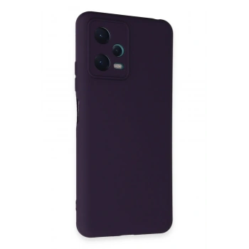 Mey İthalat®   Redmi Note 12 5G Kılıf Nano içi Kadife Silikon - Mor