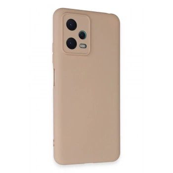 Mey İthalat®   Redmi Note 12 5G Kılıf Nano içi Kadife Silikon - Pudra