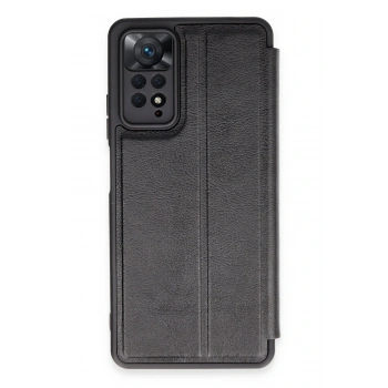 Mey İthalat®   Redmi Note 12 Pro 4G Kılıf Flip Cover - Siyah