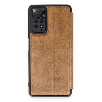 Mey İthalat®   Redmi Note 12 Pro 4G Kılıf Flip Cover - Taba
