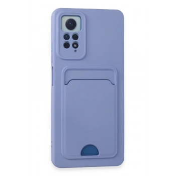 Mey İthalat®   Redmi Note 12 Pro 4G Kılıf Kelvin Kartvizitli Silikon - Lila