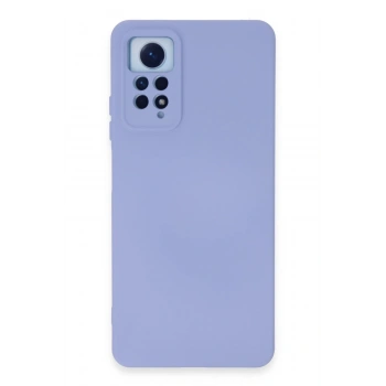 Mey İthalat®   Redmi Note 12 Pro 4G Kılıf Nano içi Kadife Silikon - Lila