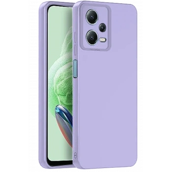 Mey İthalat®   Redmi Note 12 Pro 5G Kılıf Nano içi Kadife Silikon - Lila