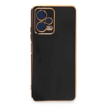 Mey İthalat®   Redmi Note 12 Pro 5G Kılıf Volet Silikon - Siyah