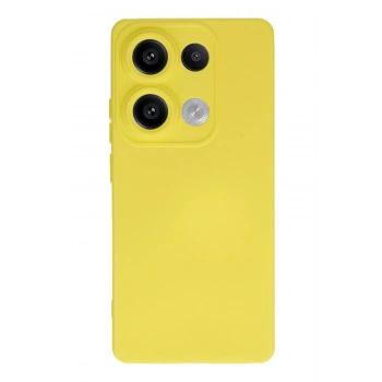 Mey İthalat®   Redmi Note 13 4G Kılıf Nano içi Kadife Silikon - Sarı