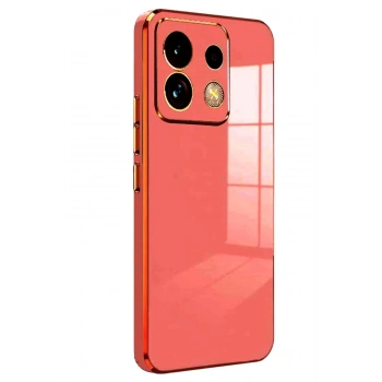Mey İthalat®   Redmi Note 13 4G Kılıf Volet Silikon - Kırmızı