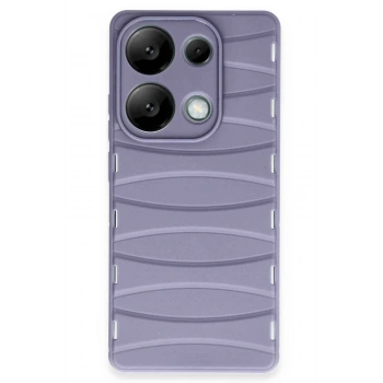 Mey İthalat®   Redmi Note 13 Pro 4G Kılıf Bibercas Silikon Kapak - Lila