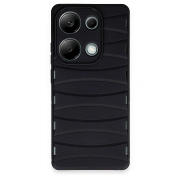 Mey İthalat®   Redmi Note 13 Pro 4G Kılıf Bibercas Silikon Kapak - Siyah