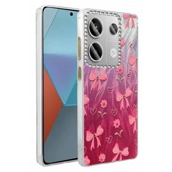Mey İthalat®   Redmi Note 13 Pro 4G Kılıf Blade Aynalı Desenli Kapak - Desen 3