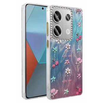 Mey İthalat®   Redmi Note 13 Pro 4G Kılıf Blade Aynalı Desenli Kapak - Desen 4