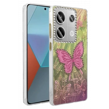 Mey İthalat®   Redmi Note 13 Pro 4G Kılıf Blade Aynalı Desenli Kapak - Desen 5