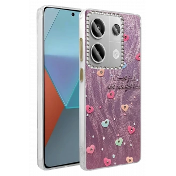 Mey İthalat®   Redmi Note 13 Pro 4G Kılıf Blade Aynalı Desenli Kapak - Desen 8