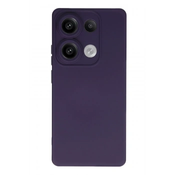 Mey İthalat®   Redmi Note 13 Pro 4G Kılıf Nano içi Kadife Silikon - Mor