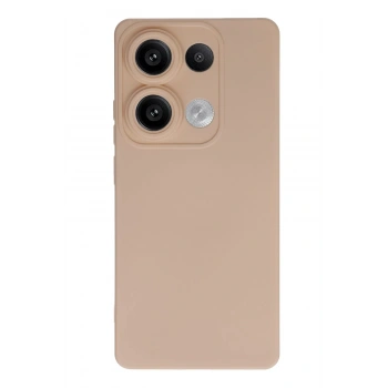 Mey İthalat®   Redmi Note 13 Pro 4G Kılıf Nano içi Kadife Silikon - Pudra