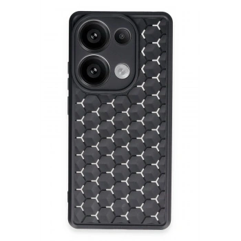 Mey İthalat®   Redmi Note 13 Pro 4G Kılıf Petek Silikon Kapak - Siyah