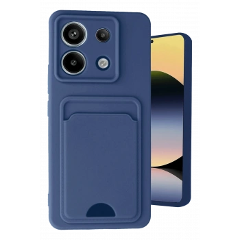 Mey İthalat®   Redmi Note 13 Pro 5G Kılıf Kelvin Kartvizitli Silikon - Lacivert