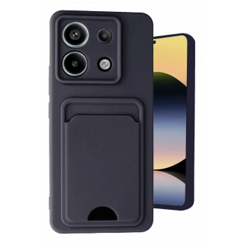 Mey İthalat®   Redmi Note 13 Pro 5G Kılıf Kelvin Kartvizitli Silikon - Siyah