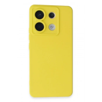 Mey İthalat®   Redmi Note 13 Pro 5G Kılıf Nano içi Kadife Silikon - Sarı