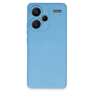 Mey İthalat®   Redmi Note 13 Pro Plus Kılıf Nano içi Kadife Silikon - Mavi