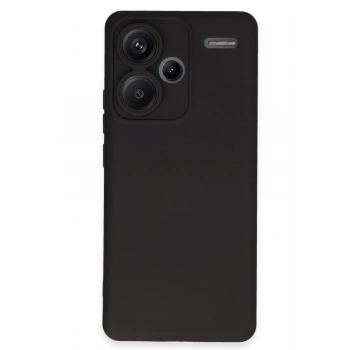 Mey İthalat®   Redmi Note 13 Pro Plus Kılıf Nano içi Kadife Silikon - Siyah