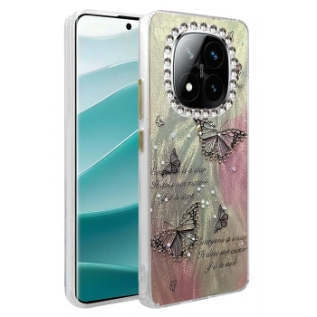 Mey İthalat®   Redmi Note 14 Pro 5G Kılıf Blade Aynalı Desenli Kapak - Desen 6