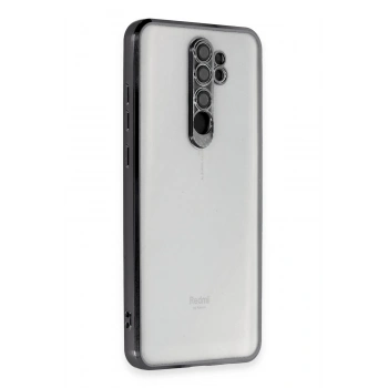 Mey İthalat®   Redmi Note 8 Pro Kılıf  Lensli Silikon - Siyah