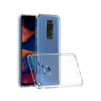 Mey İthalat®   Redmi Note 9 Kılıf Lüx Şeffaf Silikon - Şeffaf