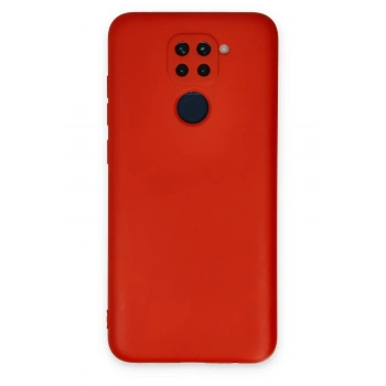 Mey İthalat®   Redmi Note 9 Kılıf Nano içi Kadife Silikon - Kırmızı
