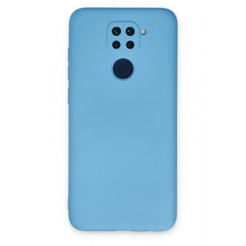Mey İthalat®   Redmi Note 9 Kılıf Nano içi Kadife Silikon - Mavi