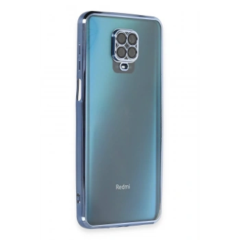 Mey İthalat®   Redmi Note 9 Pro Kılıf  Lensli Silikon - Açık Mavi