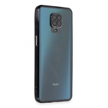 Mey İthalat®   Redmi Note 9 Pro Kılıf  Lensli Silikon - Siyah