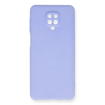 Mey İthalat®   Redmi Note 9 Pro Kılıf Nano içi Kadife Silikon - Lila