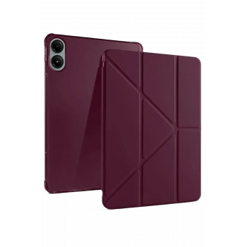 Mey İthalat®   Redmi Pad Pro 12.1 Kılıf Kalemlikli Mars Tablet Kılıfı - Mürdüm