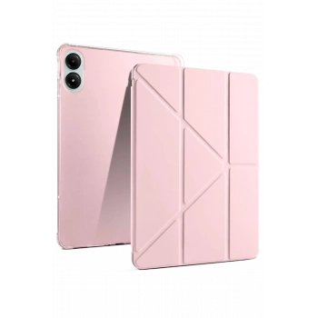 Mey İthalat®   Redmi Pad Pro 12.1 Kılıf Kalemlikli Mars Tablet Kılıfı - Rose Gold