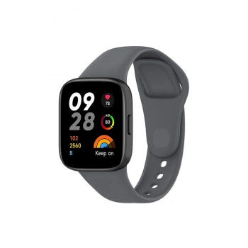 Mey İthalat® Redmi Watch 3 Klasik Kordon - Füme