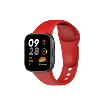 Mey İthalat® Redmi Watch 3 Klasik Kordon - Kırmızı