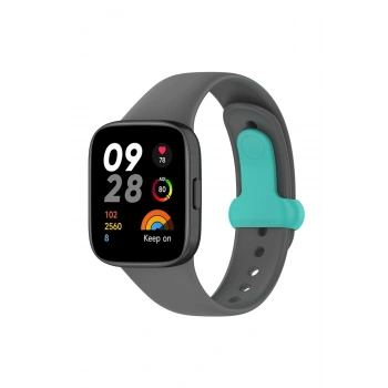Mey İthalat® Redmi Watch 3 Origin Silikon Kordon - Füme