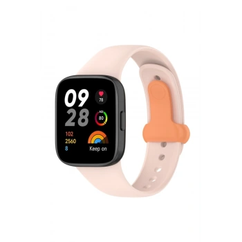 Mey İthalat® Redmi Watch 3 Origin Silikon Kordon - Pudra