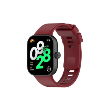 Mey İthalat®   Redmi Watch 4 Klasik Kordon - Bordo