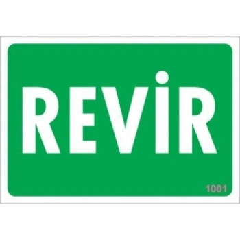 Mey İthalat® Revir Uyarı Levhası 17,5x25 KOD:1001