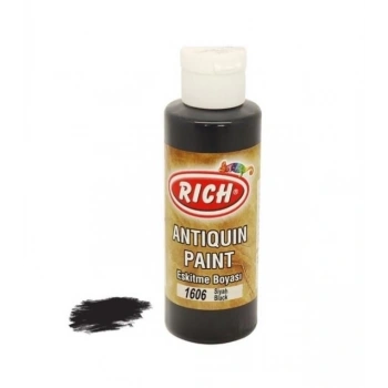 Mey İthalat® Rich 1606 Siyah 120 ml Eskitme Ahşap Boyası