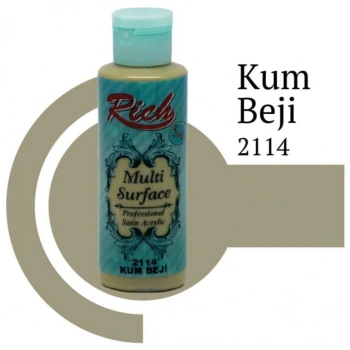 Mey İthalat® Rich Multi Surface 2114 Kum Beji Akrilik Boya 120 cc