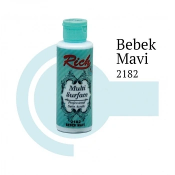 Mey İthalat® Rich Multi Surface 2182 Bebek Mavi Akrilik Boya 120 cc