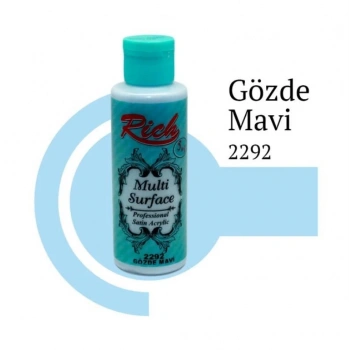 Mey İthalat® Rich Multi Surface 2292 Gözde Mavi Akrilik Boya 120 cc